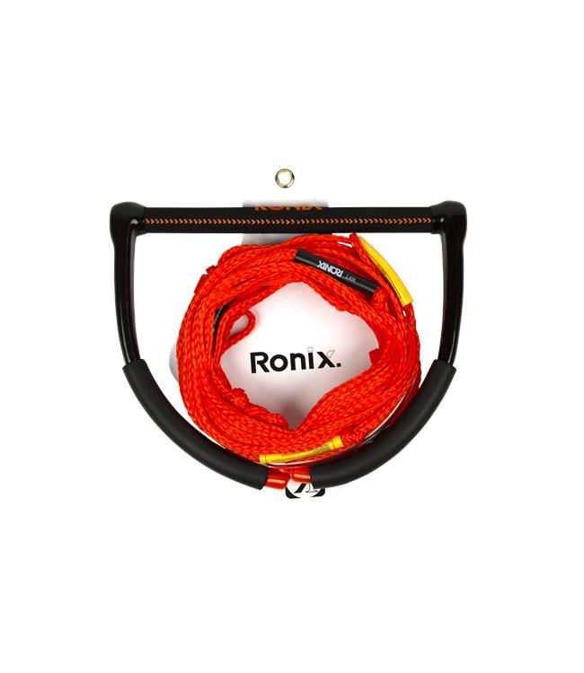 Ronix Kids Wakeboard Rope & Handle in Orange - top-down view of kids rope and handle package