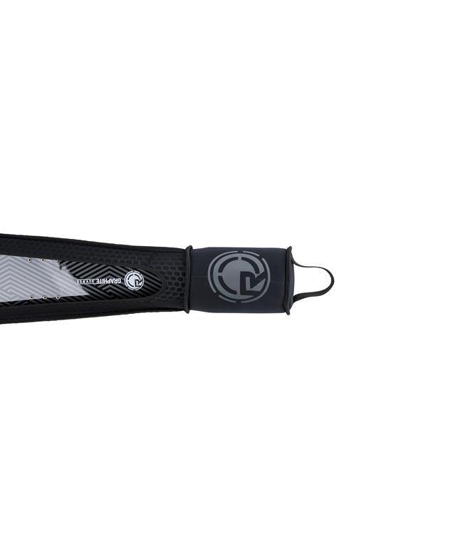 Radar Ariaprene Slalom Ski Sleeve tail protector detail — PVC fin guard at the tail of the slalom cover