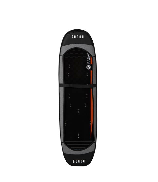 Radar Trick Neo Sleeve — 2mm neoprene trick ski cover top view, slip-on design that leaves boots open to dry