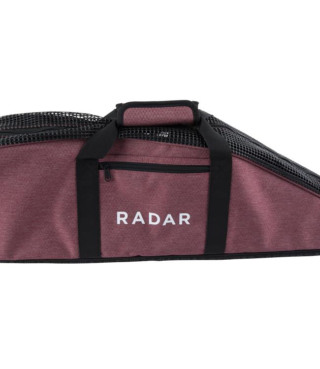 Radar Ladies Padded Slalom Ski Bag side pocket detail — inside storage pocket for fin keys and small gear