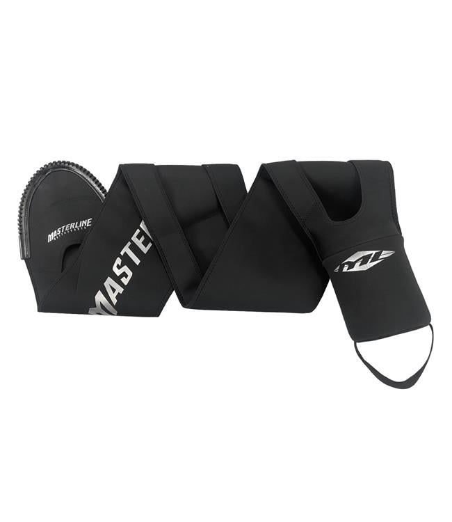 Masterline Deluxe Neo Ski Cover folded alternate view — neoprene sleeve packed down small for transport