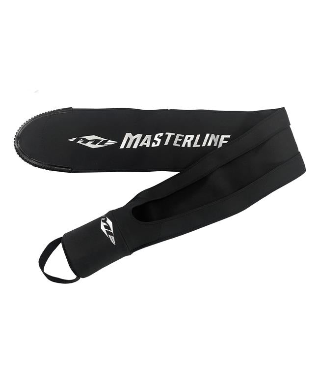 Masterline Deluxe Neo Ski Cover folded for storage — neoprene sleeve compressed when not in use