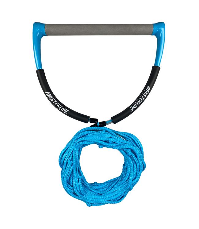 Masterline Revert Wakeboard Rope & Handle in Blue - alternate angle showing handle bar and mainline