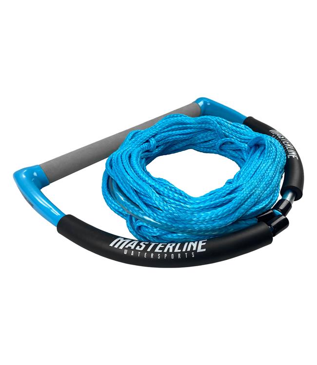 Masterline Revert Wakeboard Rope & Handle in Blue - rope and handle laid out for product display