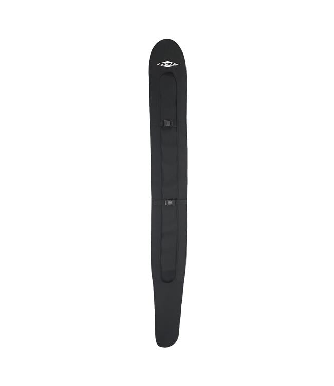 Masterline Standard Neo Ski Cover empty interior — neoprene sleeve unzipped showing the ski cavity