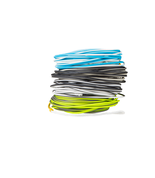 Ronix R8 Floating Mainline - all colourways stacked together for product range display