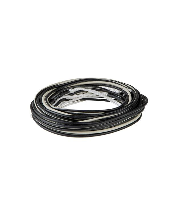 Ronix R8 Floating Mainline in Sand/Black - three-quarter angle of complete wakeboard rope