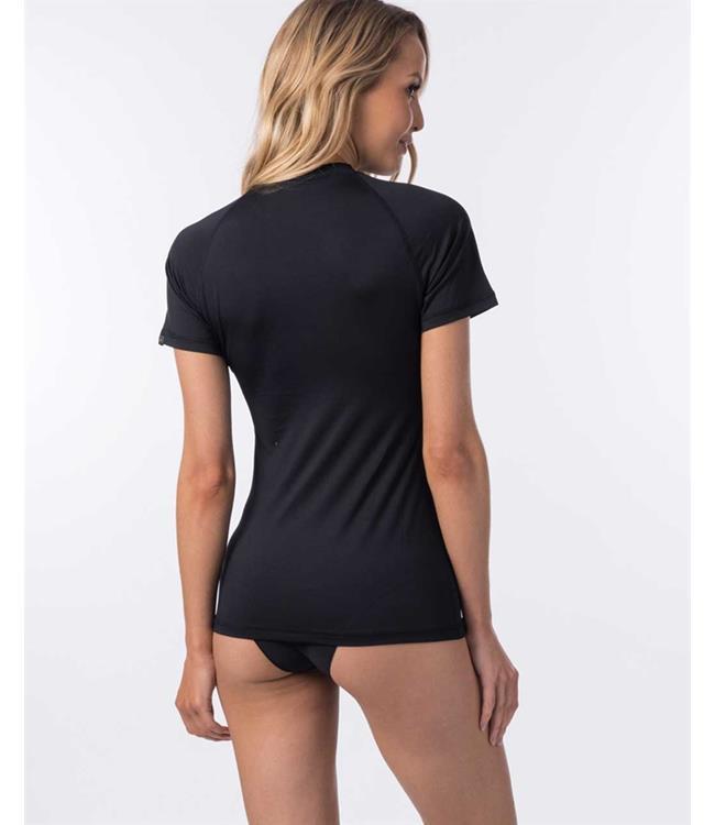 Ripcurl Sunny Rays Relaxed Short Sleeve Rashy (2021) - Black - Waterskiers World