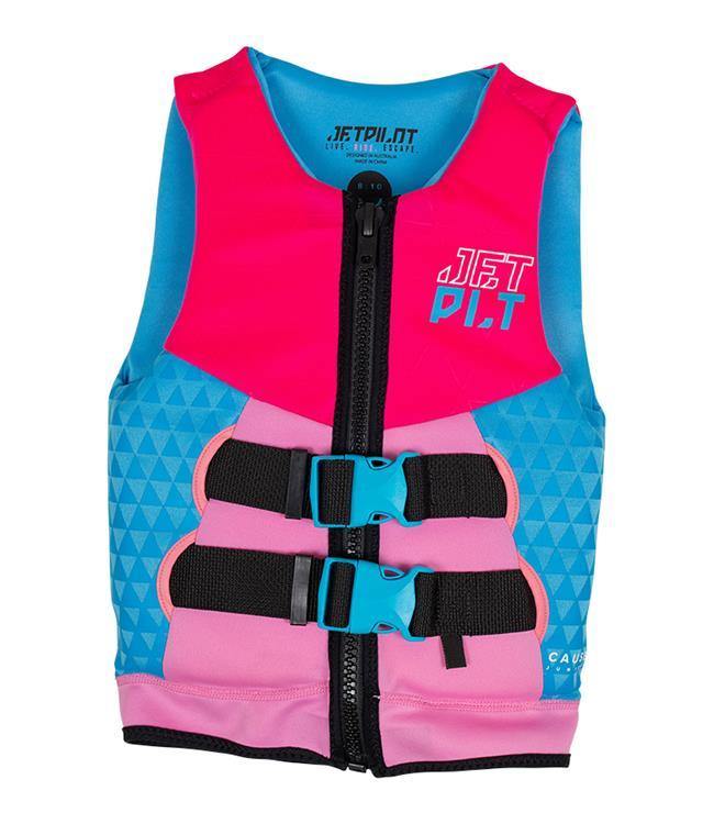 Jetpilot The Cause Girls Life Vest (2021) - Pink/Blue - Waterskiers World