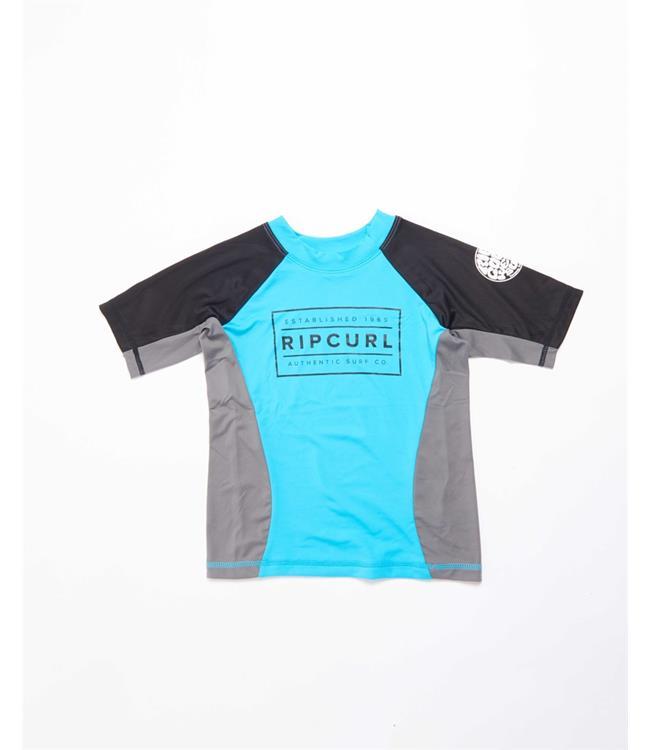 Ripcurl Driven Box Boys Short Sleeve Rashy (2021) - Waterskiers World