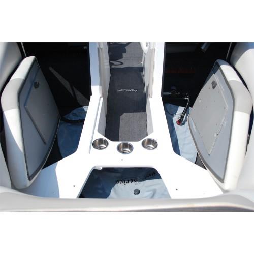 Fatsac Integrated Bow Sac alternate installation view with the bag filled and seated in the bow
