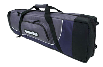 Masterline Trick Wheelie Bag — padded trick ski roller bag with backpack shoulder straps, urethane wheels, and ski divider