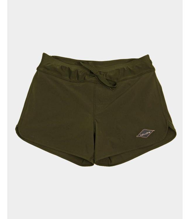 Follow Pharaoh Womens Ride Shorts - Olive - Waterskiers World