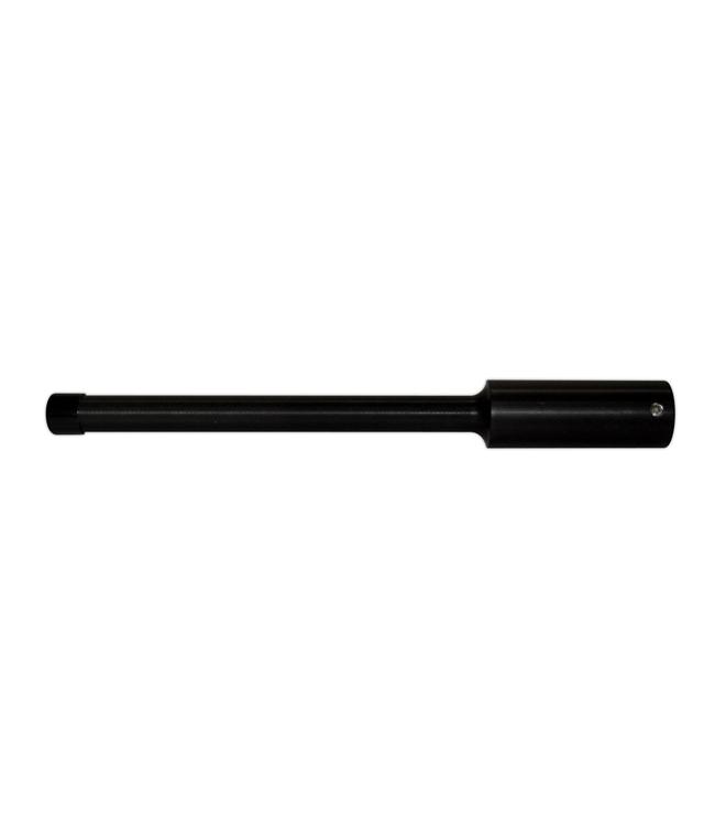 Barefoot International boom handle attachment alternate angle showing the wrapped grip and locking collar