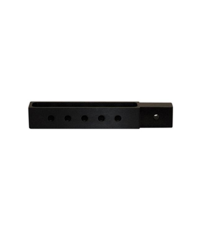 Barefoot International boom height adjuster with quick release pins for raising the user end of the boom