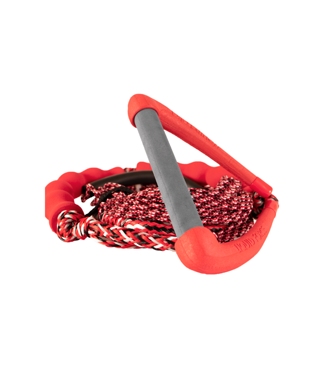 Liquid Force Foil Surf Rope and Handle - 75ft H-Braid Dyneema foil rope with 9in EVA handle and inline shock absorber