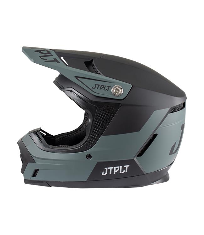 Jetpilot Vault Race Black Mens Helmet rear view showing back of shell and adjustable retention strap
