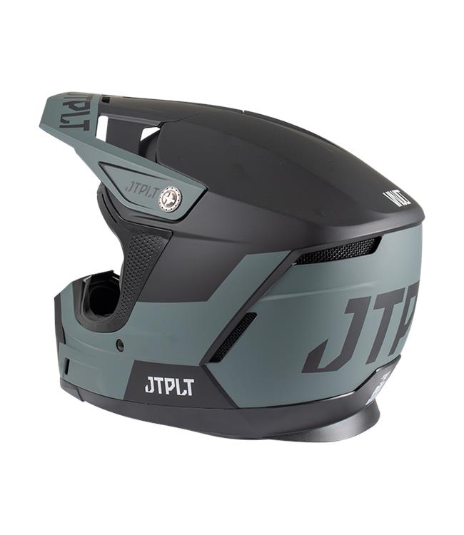 Jetpilot Vault Race Black Mens Helmet right side profile showing graphics layout and shell ventilation