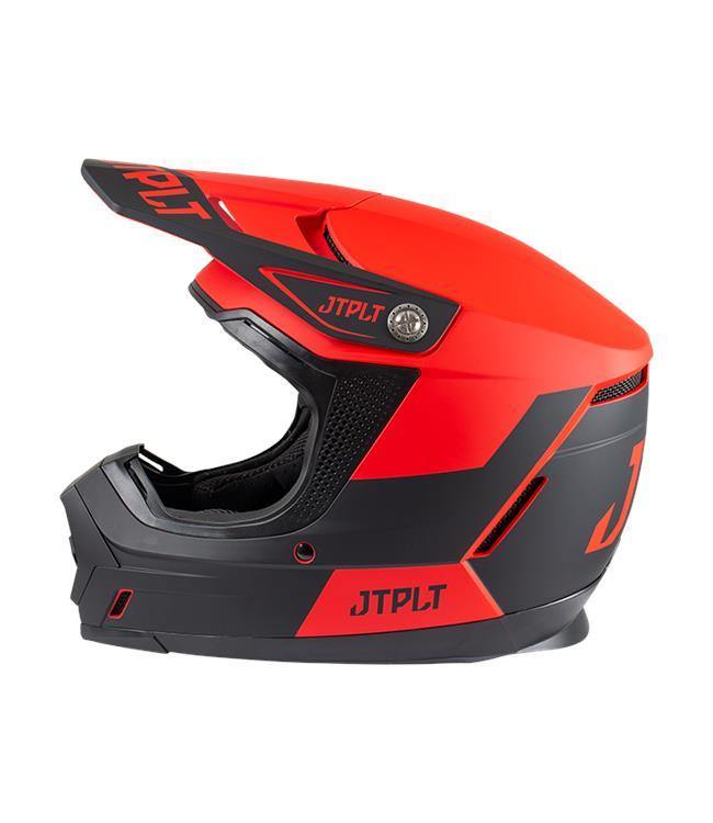 Jetpilot Vault Race Red Mens Helmet rear view showing back of shell and adjustable retention strap