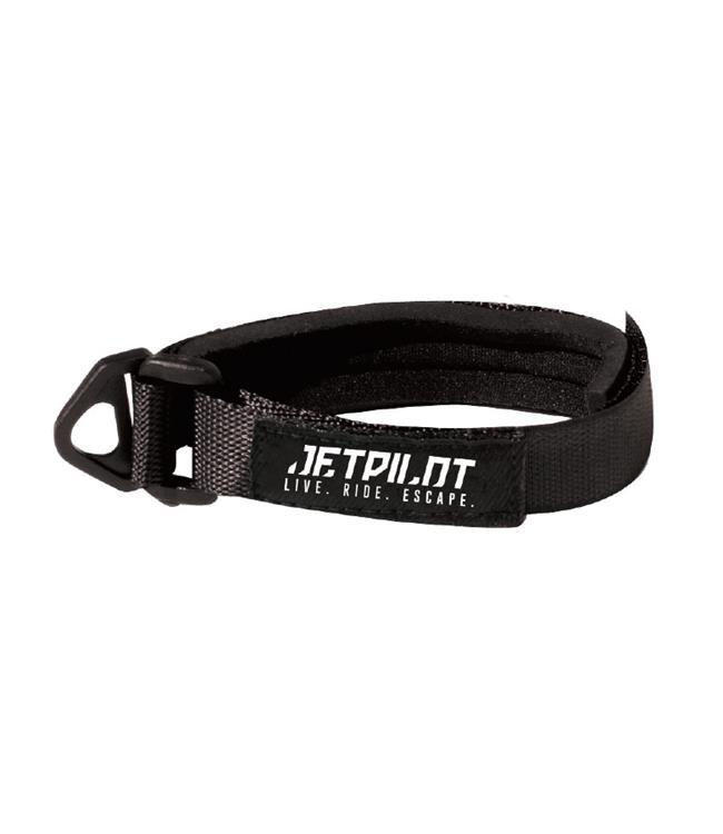 Jetpilot Floating Wristband in black coiled foam designed to hold jet ski lanyard key above water if dropped