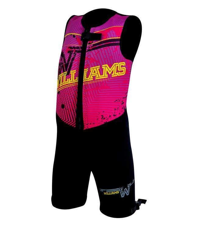 Williams Competitor Youth Barefoot Suit (2021) - Pink - Waterskiers World