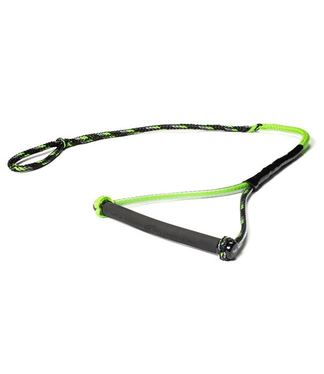 Masterline Pro-Tect Custom Radius Handle - black silver and fluoro green colourway view of the radius handle