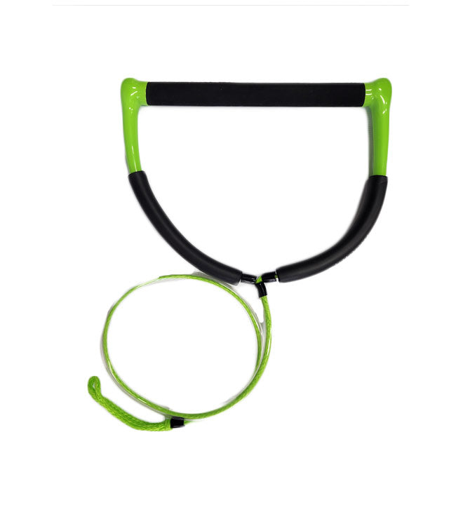 Masterline Elite Wakeboard Handle in Green - standalone handle alternate colourway view