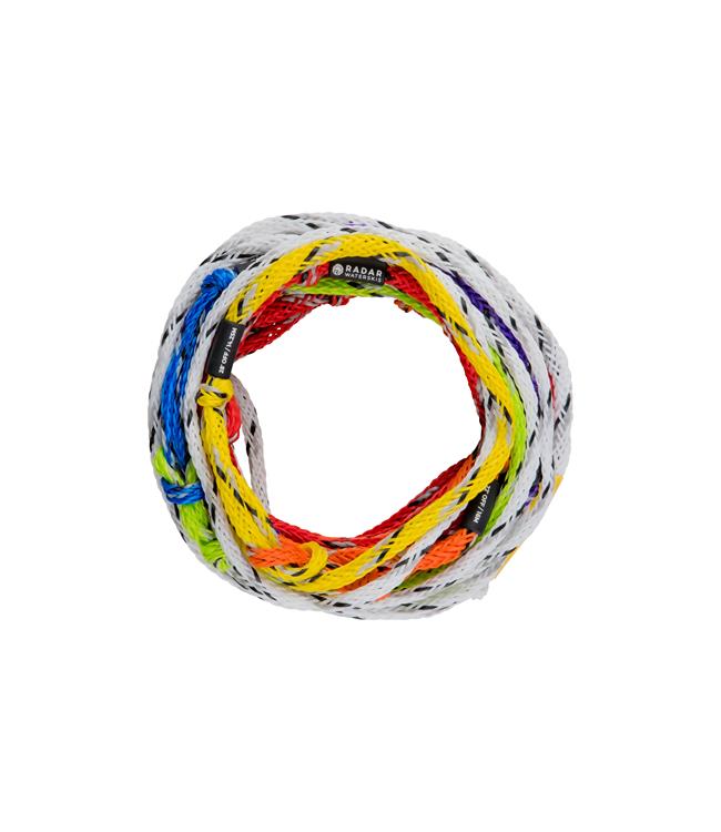 Radar Vapor Looped Mainline - top view of the 80-strand 9-section tournament slalom rope