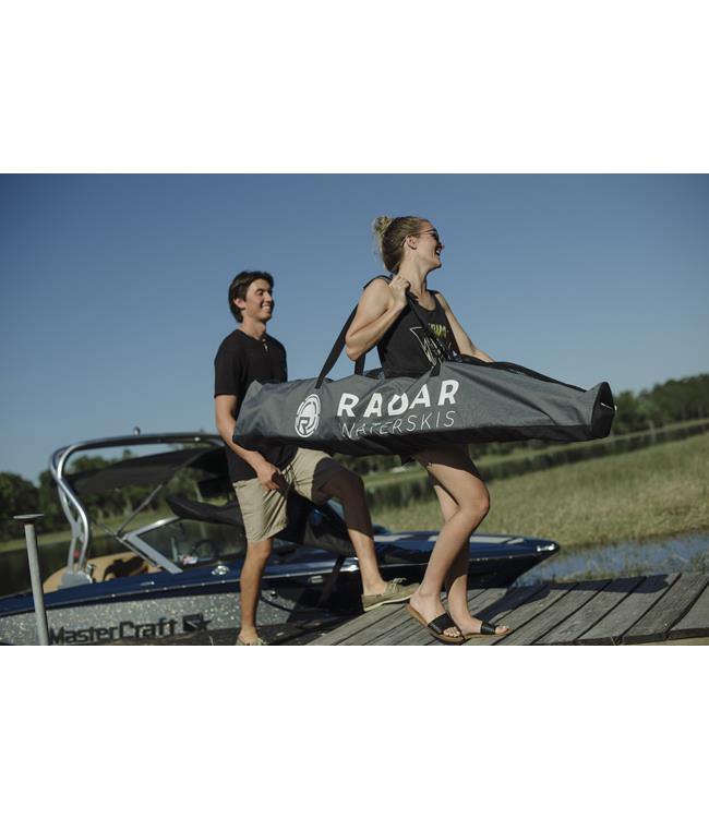 Radar Unpadded Slalom Gear Case alternate angle — oversized internal volume for ski, boots, vest, and gear
