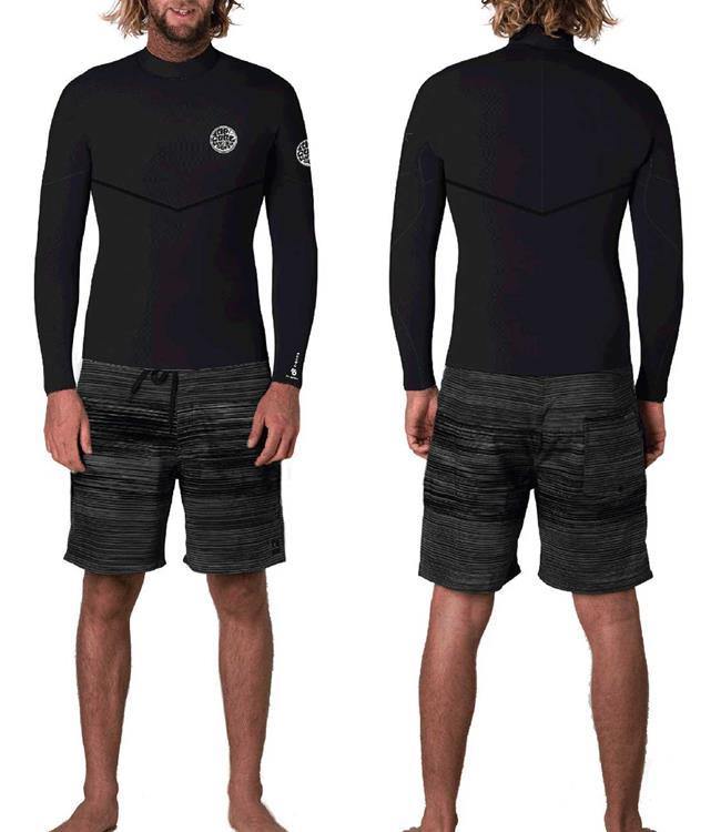 Ripcurl E-Bomb Mens 1.5mm Heater Top (2022) - Black - Waterskiers World