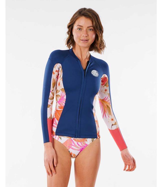 Ripcurl Womens Dawn Patrol Long Sleeve Heater Top (2022) - Pink - Waterskiers World