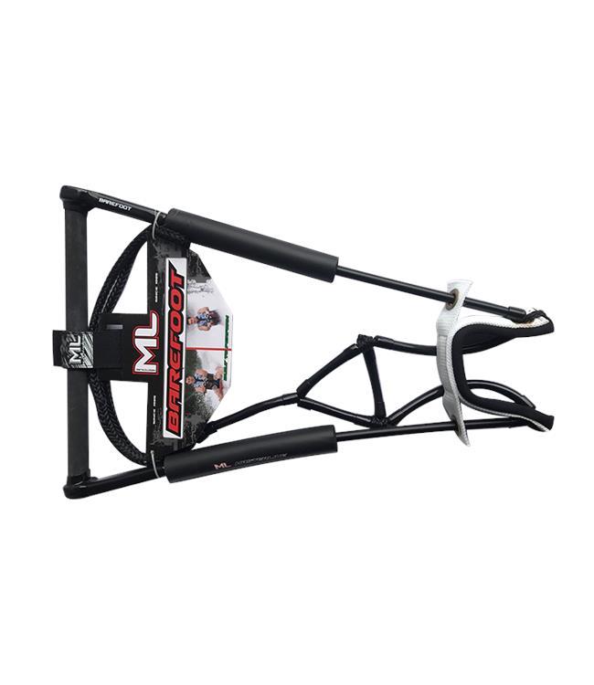 Masterline Team Backwards Toe Barefoot Handle - 15 inch brushed rubber grip with neoprene toe strap and aluminium core