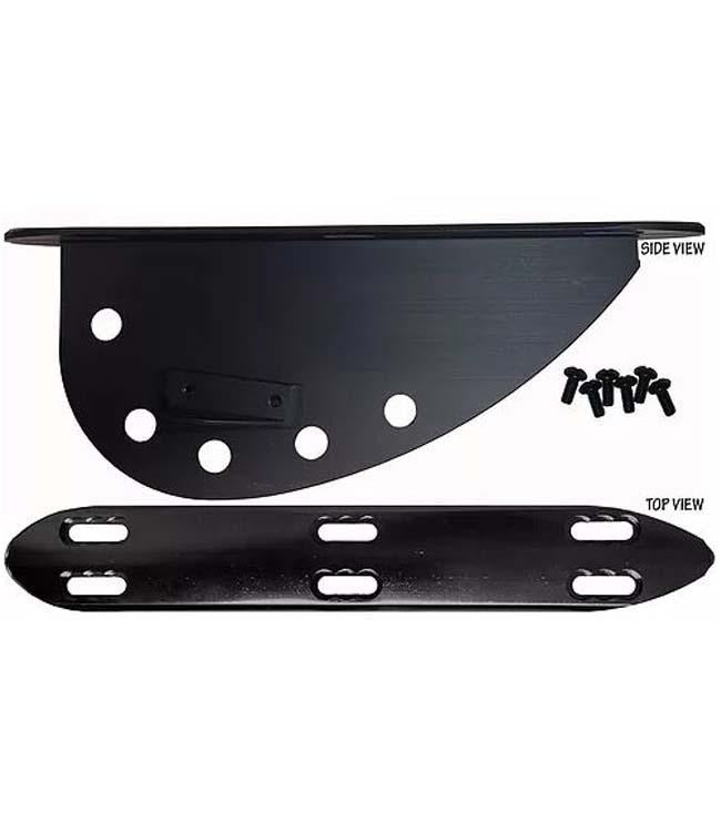 Fluid Aluminium Drop Through Fin with Wing Set - Black - Waterskiers World