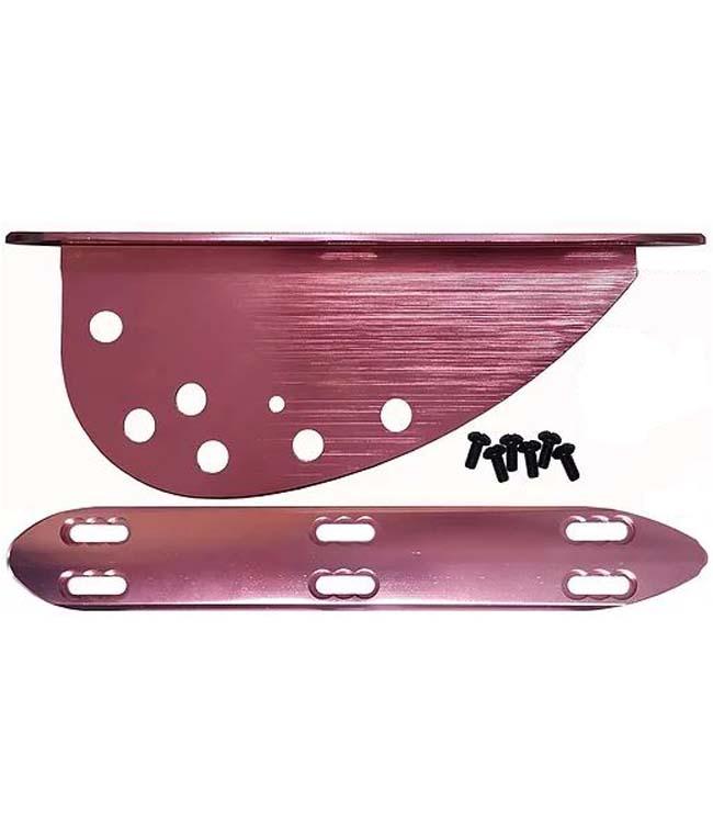 Fluid Aluminium Drop Through Fin with Wing Set - Pink - Waterskiers World
