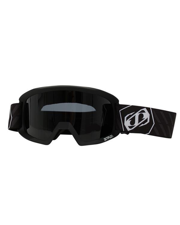 Jetpilot H2O Black Floating Goggles front view showing polarised lens with foam insert and elastic strap