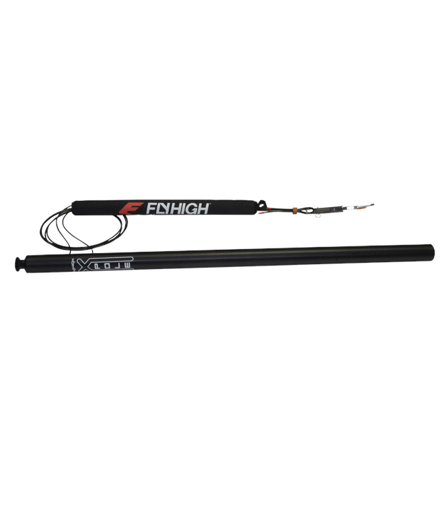 Fly High Aluminium X-Pole one-piece pylon extension in aircraft-grade anodised black aluminium