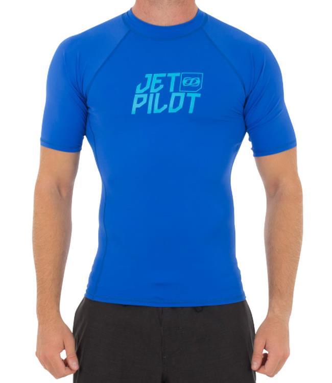 Jetpilot Logo Short Sleeve Rashie (2018) - Blue MAIN