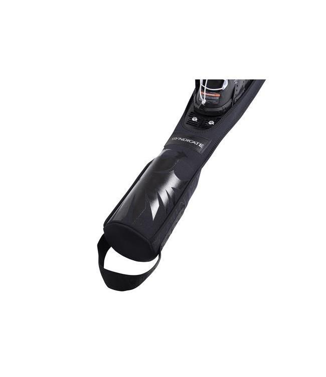 HO Syndicate Neoprene Slalom Ski Sleeve fin guard detail — moulded fin protector at the base of the cover
