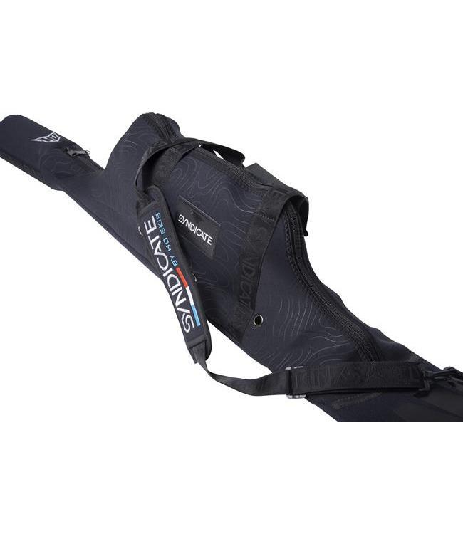 HO Syndicate Neoprene Slalom Ski Cover side view — neoprene wrap with wet pocket for extra accessory storage