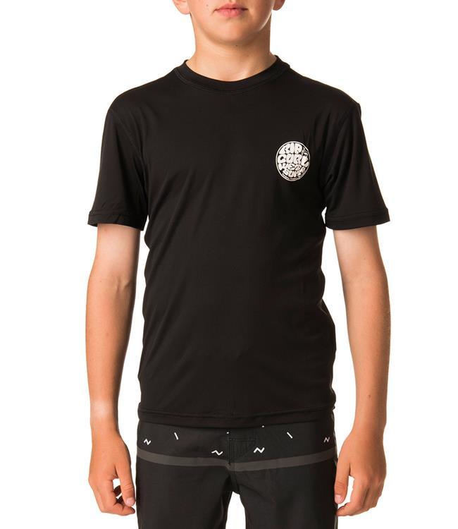 Ripcurl Search Surflite Short Sleeve UV Tee (2019) - Black - Waterskiers World