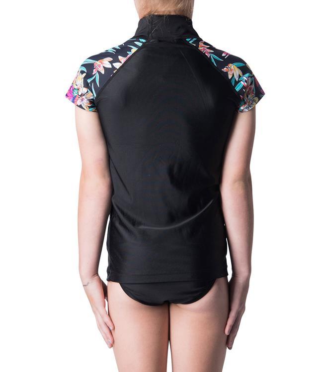 Ripcurl Breaker Girls Cap Sleeve UV Tee (2019) - Black - Waterskiers World
