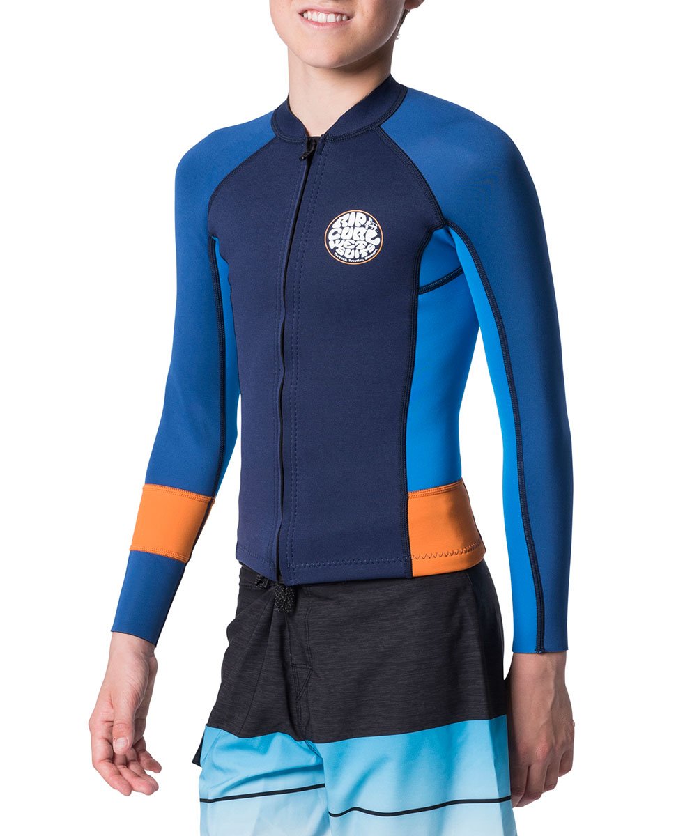 Ripcurl Aggrolite Junior Long Sleeve Heater Top (2018) - Orange FRONT