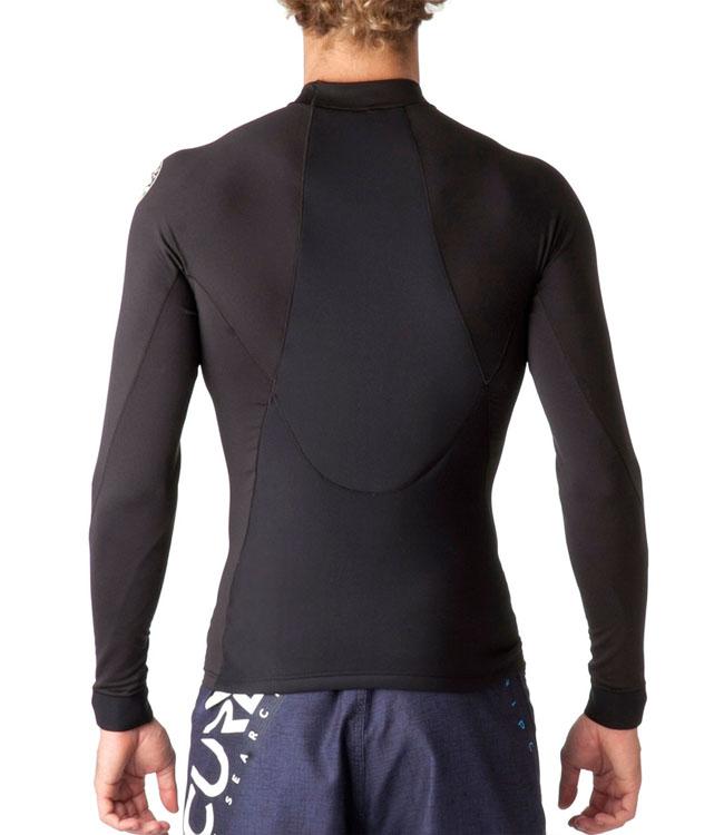 Ripcurl Flashbomb Mens Neo Lycra Heater Top (2018) - Black - Waterskiers World