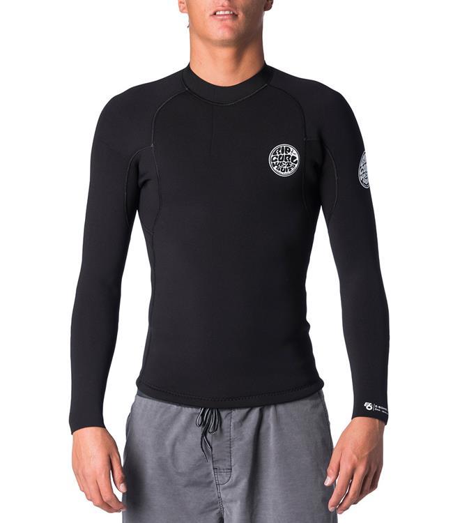Ripcurl E-Bomb Mens 1.5mm Heater Top (2019) - Black - Waterskiers World