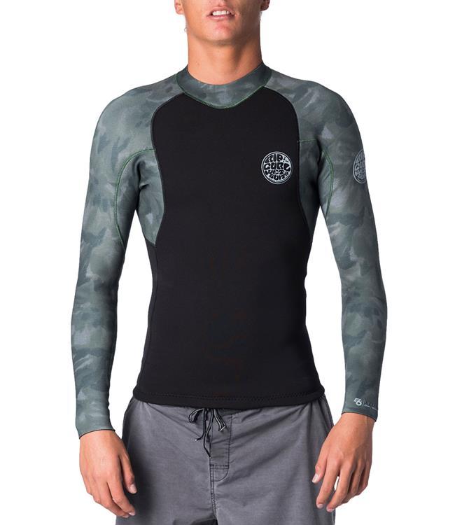 Ripcurl E-Bomb Mens 1.5mm Heater Top (2019) - Camo - Waterskiers World